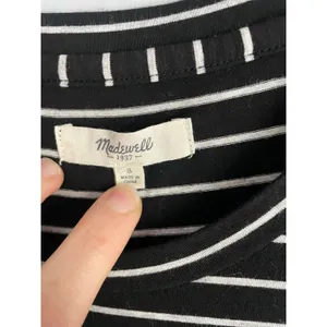 Madewell Black White Stripe Sleeveless Maxi Dress Size‎ S Minimalist Nautical thumbnail 2