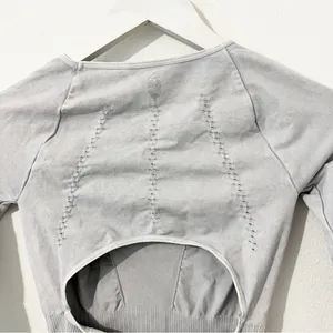 Free People Good Karma Long Sleeve Jumpsuit Grey XS/S thumbnail 7