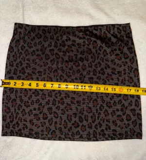 Forever 21 Skirt Mini brown leopard prints size Large thumbnail 4