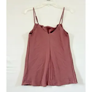 Signature Womens Thin Strap Seamless Cami‎ Tank Top Mauve Rose Medium NwT thumbnail 2