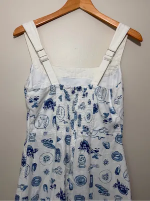 Abercrombie Linen-Blend Wide Strap Mini Dress Coastal Beach thumbnail 4