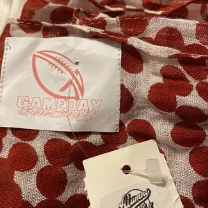 Scarf brand new Gameday girl stuff all crimson /why dot scarf long 36” wide 19” thumbnail 4