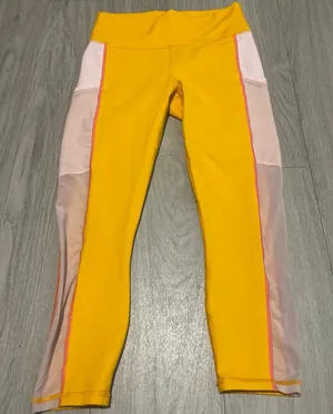 Fabletics Bright Yellow PowerHold Leggings thumbnail 1