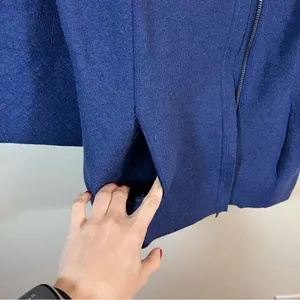 Beyond Threads Alpaca Wool Cardigan Zip Up Sweater Blue Women’s‎ Medium Peru thumbnail 6