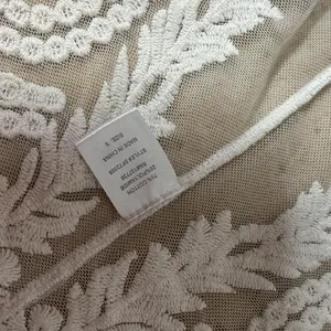 Pixley White Floral Lace Mesh Open Front Cardigan Fairycore Shrug S SFT2008‎ thumbnail 5