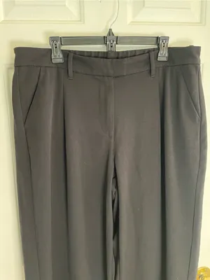 American Eagle Outfitters Black Curvy Wide Leg Dress Trousers Stretch Size 16L thumbnail 4