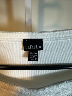 P269. Rafaella White Lace-Front Long Sleeve Top thumbnail 2