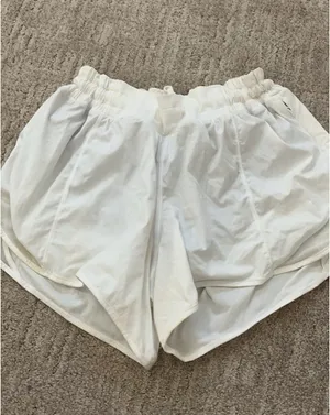 White Lululemon Hotty Hot Shorts 4" thumbnail 3