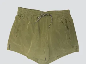 Billabong Adventure Division Olive Green Elastic Waist Zipper Pocket Shorts M thumbnail 1