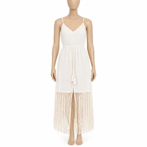 VENUS Fringe Dress Boho Festival Western Coastal Chic Midi Sundress Beachy M thumbnail 2