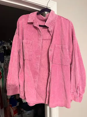 Pink Corduroy Jacket Size XL thumbnail 1