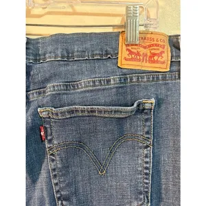Levi's Boyfriend Jeans Distressed Medium‎ Wash Size 34 thumbnail 7