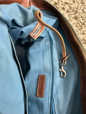 Dooney & Bourke Tan Logo Canvas Vintage Shoulder Bag Heart Star Detail thumbnail 12