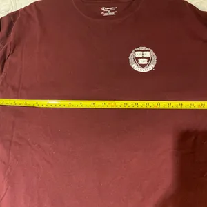 Champion Harvard University Long Sleeve Maroon Cotton Crewneck Tee Shirt XL thumbnail 2