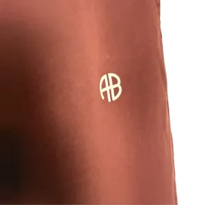 Anine Bing Sport Dark Cherry Tyler Split Hem Athleisure Sweat Joggers XS thumbnail 7
