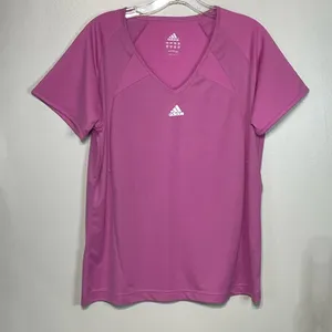 Adidas V-Neck Athletic T-Shirt Sz L thumbnail 1
