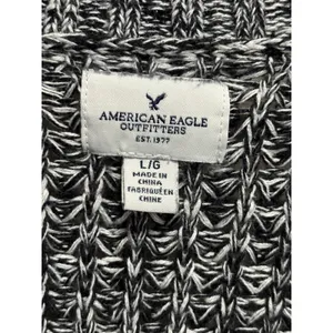 American Eagle Knit Button‎ Up Cardigan Long Sleeve Size L Pockets Thick Warm thumbnail 2
