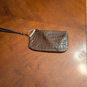 Prune Leather Wristlet Brown thumbnail 6