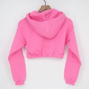 Naked Wardrobe Pink Cropped Funnel Neck Hoodie Sweatshirt Large thumbnail 6
