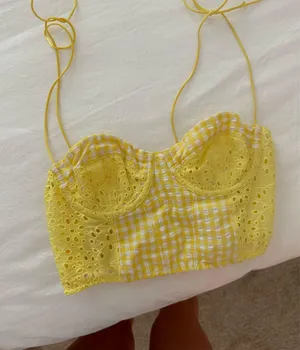 Urban Outfitters Yellow Crop Top Tank thumbnail 2