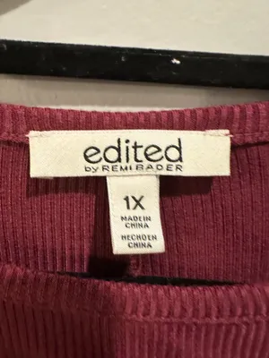 Edited by Remi Bader Cutout Long Sleeve Maxi Dress Burgundy thumbnail 6