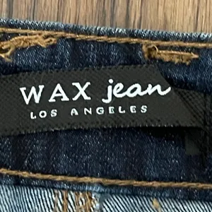 Wax Jean Denim Distressed Mini Skirt Size Large thumbnail 5