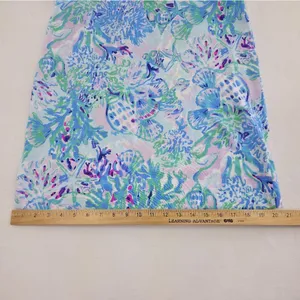 Lilly Pulitzer Blue Green Floral Print Pima Cotto Mini Dress thumbnail 10