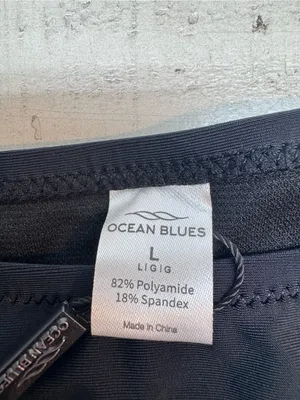 Ocean Blues Cheeky High Leg Bikini Bottom Mid Rise Bathing Suit size large nwt thumbnail 8