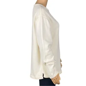 Eddie Bauer classic 100% Cotton butter cream crew neck sweater Heavier Large thumbnail 3