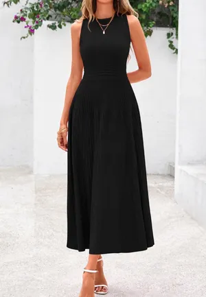 PRETTY GARDEN Spring Casual Dresses Size Large Black Summer Business Work thumbnail 16