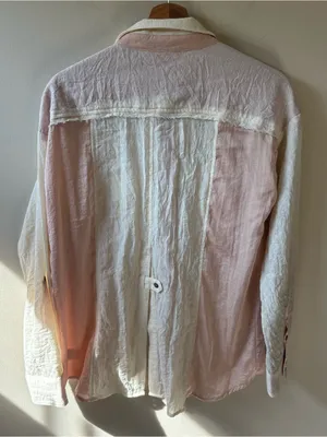 Miss Me Cream Button Up Top with Pink Accents thumbnail 5