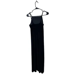 Vintage Maurices 90s Velvet Black Sleeveless High Neck‎ Dress 3/4 thumbnail 6