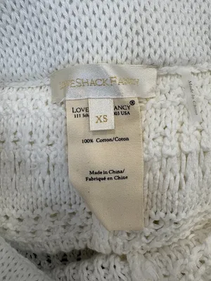 🌟 Love Shack Fancy 🌟 Fosta Crochet Cotton Flared Pull On Pant White Xs thumbnail 8