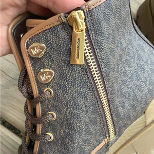Nice authentic Michael Kors combat booties 🤎🤎🤎 thumbnail 11