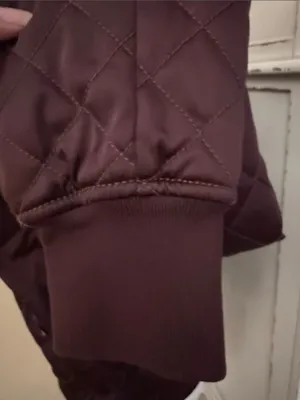 Express Quilted Bomber Jacket in Dark Burgundy - Women's thumbnail 5