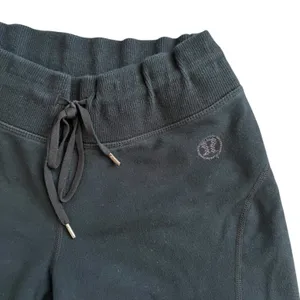 Lululemon Women’s Retro Logo Mid Rise Wide Leg Drawstring Sweat Pants Black 2 thumbnail 4