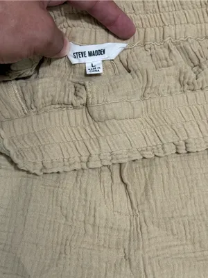 Steve‎ Madden Light Cream High-Waist Gauze Shorts thumbnail 3