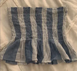 American Eagle blue and white tube top thumbnail 1