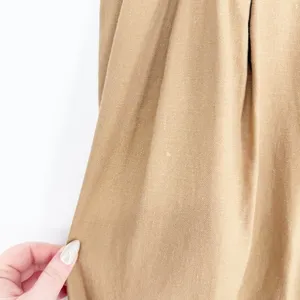 Anthropologie Maeve Pleat Front Trousers Women's Size XS Tan‎ Quiet Luxury thumbnail 6