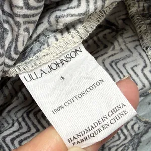 Ulla Johnson Floral Zigzag Cotton Ruffle Mini Dress Spring Summer 2022 Size 4‎ thumbnail 3
