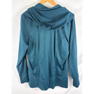 NWT Mondetta Longline Jacquard Zip Up Hooded Athletic Jacket Blue Size XXL thumbnail 6
