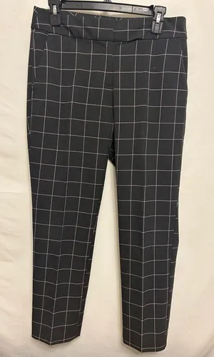 Loft Julie Gray Purple Stripes Trouser Pants Size 4‎ thumbnail 1
