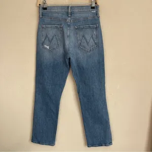 Mother Denim The Pixie Tomcat Crop Not Cut & Pasted‎ Jeans Distressed Button Fly thumbnail 6