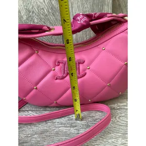 Juicy Couture Pink Quilted Shoulder Bag with Charm & Scarf thumbnail 9
