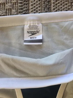 NWT Speedo Navy & White Bikini Bottoms Only MEDIUM thumbnail 4