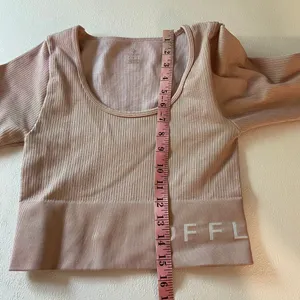 OFFLINE by Aerie Pink Ribbed Long Sleeve Crop Top Women’s S Seamless Active flaw thumbnail 6