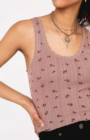 Urban Outfitters Lace Pointelle Tank Top thumbnail 1