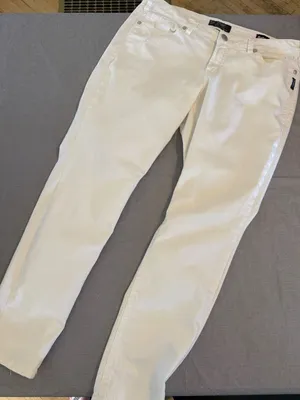 Silver Jeans Co‎ Suki Mid Super Skinny White Denim Jeans Sz 18 L31 W93006SSWWHT thumbnail 1
