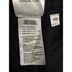 Y2K Adidas Women Black Three Stripe Track Pants L Mesh Lined Zipper Cuffs AZF001 thumbnail 8