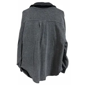 Free People Ruby Jacket Washed‎ Black Oversized Women's Size Small thumbnail 2